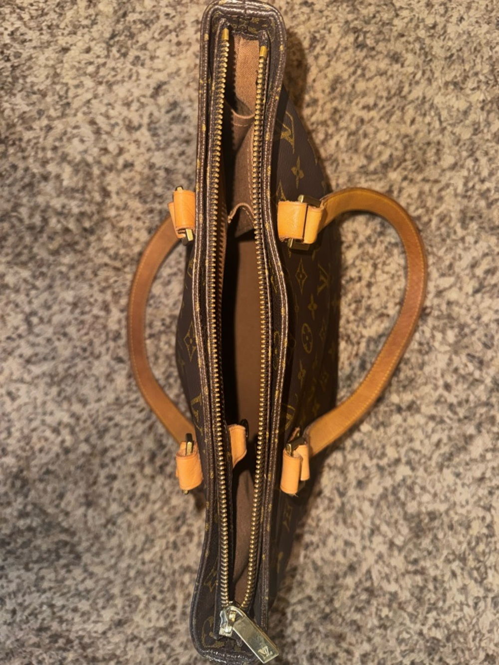 Louis Vuitton Monogram Canvas Shoulder Tote with Vachetta Straps - Picture 8 of 11